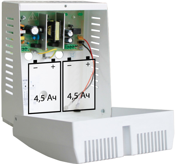 Пример установки аккумуляторов и их подключения в ББП РАПАН