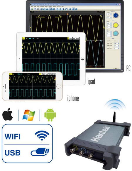 Hantek iDSO1070A – USB осциллограф поддержкой WiFi