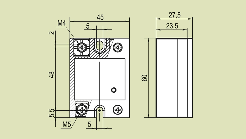 HDH-xx44.ZD3 Overall and mounting dimensions