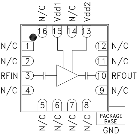 Функциональная схема HMC451LP3E