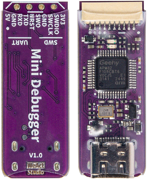 Компактный программатор-отладчик DAPLink от WeAct Studio Mini Debugger DAPLink-APM32