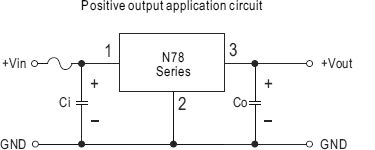 Typical wiring diagrams MEAN WELL N78 for direct and negative polarity