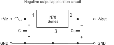 Typical wiring diagrams MEAN WELL N78 for direct and negative polarity