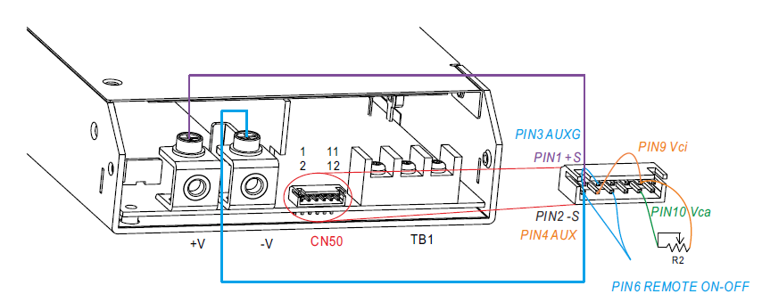 Additional connector and connection to increase the voltage RSP-1000
