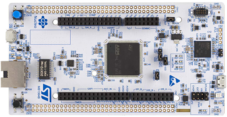 NUCLEO-H743ZI2 - отладочная плата на базе нового микроконтроллера семейства STM32H7 (ARM Cortex-M7)