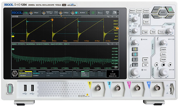 New High-Resolution Storage Oscilloscopes from RIGOL DHO1000 Series