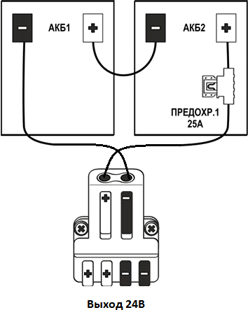 Схема подключения батареи SBK-24-9.0