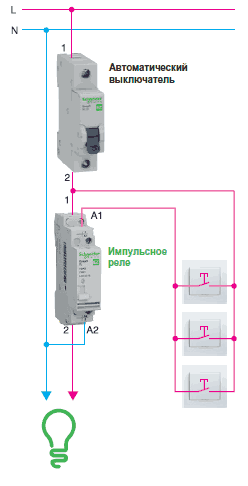 Подключение двухклавишного проходного выключателя Schneider – пошаговая инструкция