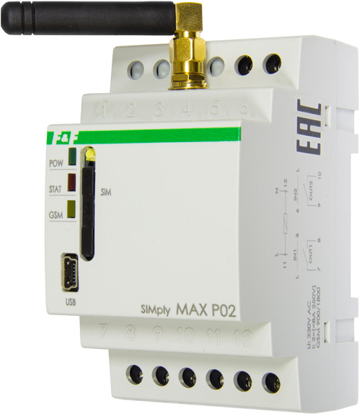 Реле дистанционного управления SIMply MAX P02