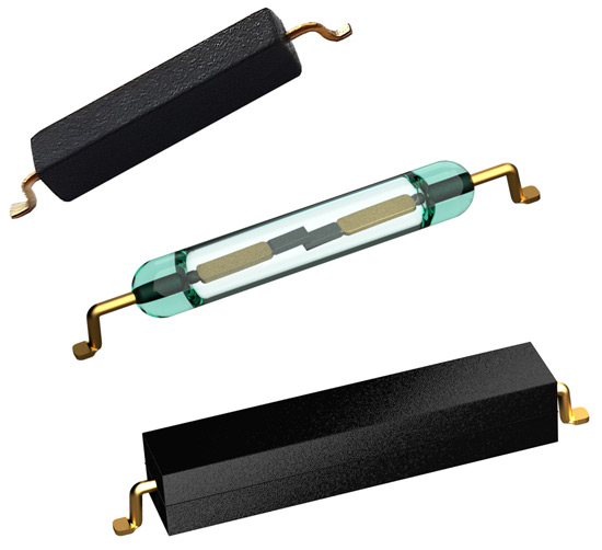 Reed switches for surface mounting