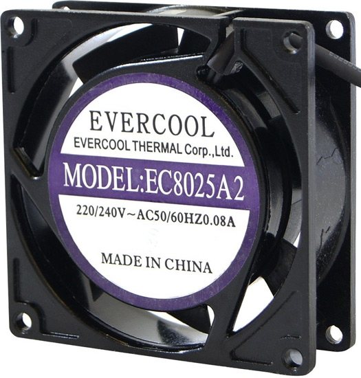 Вентиляторы постоянного и переменного тока от Evercool