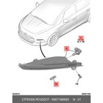 9687188680, Повторитель поворота передн прав DS5