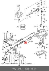 6N0711265B, Трос КПП SEAT: AROSA 97-04 \ VW: LUPO 99-03, POLO 95-02