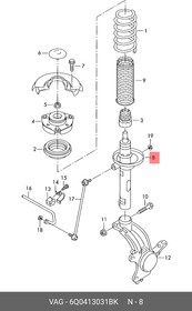 Фото 1/2 6Q0413031BK, Амортизатор подвески SKODA Fabia 99-