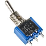 5636AK, Toggle Switch, Panel Mount, On-On, SPST, Solder Terminal