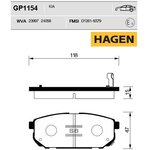 GP1154, Колодки тормозные задние