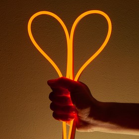 Фото 1/4 Неоновая светодиодная лента 1м, 6х12мм, 12В, 10.5Вт/м, 110 LED/m, IP33 (СИЛИКОН), оранжевый, ML-NF-PR-6mm-L50-Orange