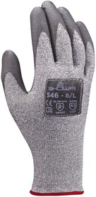 Фото 1/3 SHO5463, Duracoil Grey HPPE, Polyester Cut Resistant Work Gloves, Size 8, Medium, Polyurethane Coating