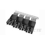 103946-3, 4 Position Rectangular Plug Connector IDC Gold 22-26 AWG