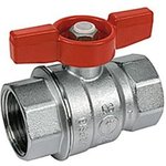 Кран шаровой хром. с вн./вн. резьбой 1 1/4", ручка-бабочка. GK 551 114