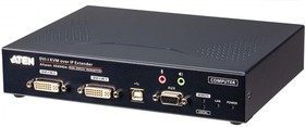 Фото 1/3 Передатчик DVI-I Dual Display KVM over IP transmitter (Ethernet + Optical)