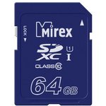 13611-SD10CD64, Флеш карта SD 64GB Mirex SDXC Class 10 UHS-I