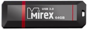 13600-FM3BKN64, Флеш накопитель 64GB Mirex Knight, USB 3.0, Черный