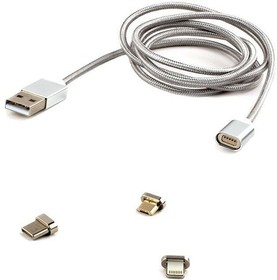Кабель USB - microUSB/USB Type-C/Lightning, 1м, Gembird CC-USB2-AMLM31-1M