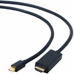Кабель Cablexpert mDP-HDMI, 20M/19M, 1.8м, черный, позол.разъемы ...
