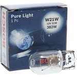 1987302251, Лампа 12V W21W W3х16d Pure Light BOSCH