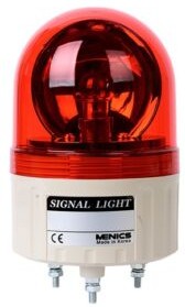 Фото 1/2 ASGB-20-R 220VAC сигнальный маячок красный диаметром 86 мм (вращение+зуммер)