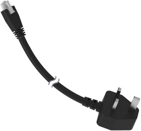 LQMAC-306G, Straight Molex Socket to Right Angle AC Plug Plug Power Cable, 1.83m