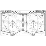 0101-GRJ120F, КОЛОДКИ ТОРМОЗНЫЕ ПЕРЕДНИЕ
