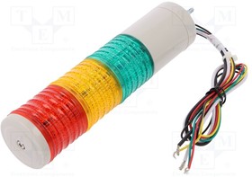 ST45MLF-3-24-RAG, Сигнализатор: сигнальная колонна, LED, красный/янтарный/зеленый