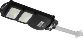 Фото 1/7 ЭРА Консольный светильник на солн. бат.,SMD,с кронштейном, 40W, с датч.движ., ПДУ,700lm, 5000К, IP66 Б0046800