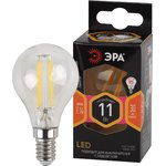 Лампочка светодиодная ЭРА F-LED P45-11W-827-E14 Е14 / Е14 11Вт филамент шар ...