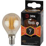 Лампочка светодиодная ЭРА F-LED P45-7W-827-E14 gold E14 / Е14 7Вт филамент шар ...