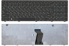 Фото 1/2 Клавиатура для ноутбука Lenovo Ideapad G580 G585 Z580 Z585 Z780 G780 черная с серой рамкой