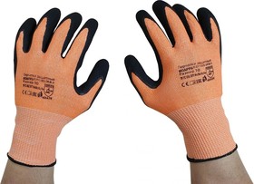 Фото 1/3 Перчатки для защиты от порезов модель DY1350S-OR/BLK размер 10 00-00011910