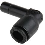 3182 06 00, LF3000 Series Elbow Tube-toTube Adaptor, Push In 6 mm to Push In 6 ...