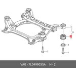 Сайлентблок переднего подрамника (4x) AUDI Q7/PORSCHE Cayenne/VW Touareg 02-10 VAG 7L0 499 035A