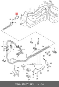 Фото 1/5 8E0201511L, Фильтр топливный AUDI: A4 00-04, A4 04-08 \ SEAT: EXEO 08-, EXEO ST 09-