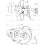 LAT 0322, Турбокомпрессор Г-ль-Бизнес Cummins ISF2.8 E-3 (тип HE200WG) Luzar