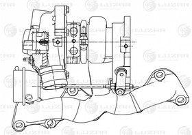 Фото 1/9 Турбокомпрессор для а/м VW Tiguan (08-)/Golf (03-) 1.4T [BLG,BMY,BWK,CAVA] (тип К03) LUZAR LAT 1847
