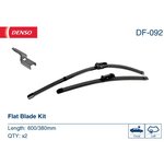 DF-092, Щетка стеклоочистителя NISSAN Qashqai (07-) 600/380мм комплект DENSO