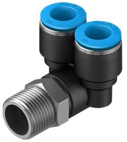 QSYL-3/8-10, Push-In Y-Fitting, 59.5mm, Compressed Air, QS