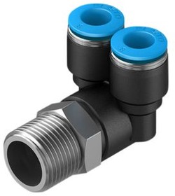 QSYL-3/8-8, Push-In Y-Fitting, 56.7mm, Compressed Air, QS