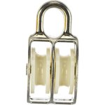 Блок для троса двойной оцинк. нейлон.шкив 40мм 1 шт - ярлык 112732