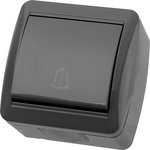 SQ1818-0116, Bell button for open installation IP44 6A grey "Seliger" TDM Electric