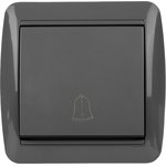 SQ1818-0116, Bell button for open installation IP44 6A grey "Seliger" TDM Electric
